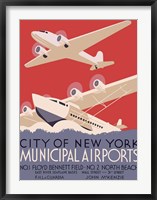Framed New York City municipal airports, 1937