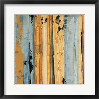 Ochre, Blue Overlay I Framed Print