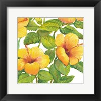 Framed Watercolor Hibiscus IV