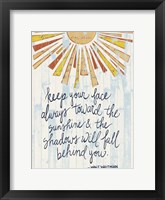 Sunny Day Words II Framed Print