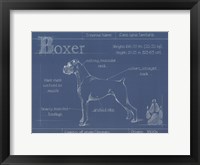 Blueprint Boxer Framed Print