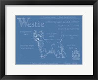 Blueprint Westie Framed Print