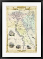 Framed Vintage Map of Egypt