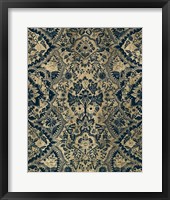 Baroque Tapestry in Aged Indigo I Framed Print