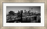 Framed Brooklyn Bridge, NYC BW Pano
