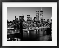 Framed Brooklyn Bridge, NYC BW