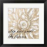 Metallic Floral Quote I Framed Print