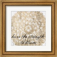 Framed 'Metallic Floral Quote II' border=