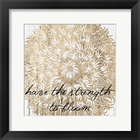 Metallic Floral Quote II Framed Print