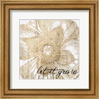 Framed 'Metallic Floral Quote III' border=