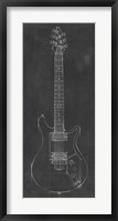 Framed Electric Guitar Blueprint II