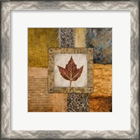 Framed 'Fallen Leaf I (red)' border=