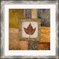 Framed 'Fallen Leaf I (red)' border=