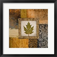 Framed Fallen Leaf II (green)