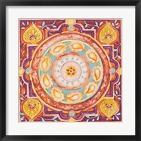 Framed Pink Medallion I