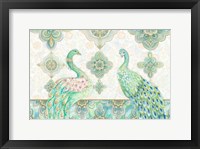 Framed Emerald Peacock Rectangle