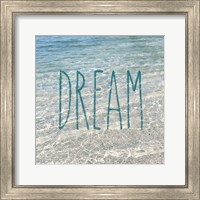 Framed 'Dream In The Ocean' border=