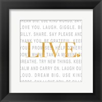 Framed Gold Love and Life II