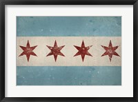 Framed Chicago Flag