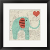 Framed 'Ada's Elephant' border=