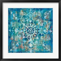 Framed Mandala in Blue I