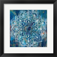Mandala in Blue II Framed Print