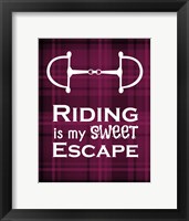 Framed Riding is My Sweet Escape - Red