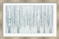 Framed Birches in Winter Blue Gray