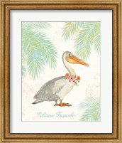 Framed 'Flamingo Tropicale I' border=