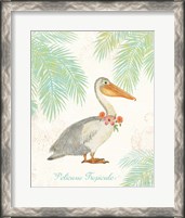 Framed 'Flamingo Tropicale I' border=