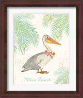 Framed 'Flamingo Tropicale I' border=