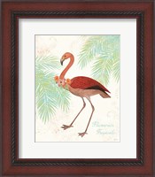 Framed 'Flamingo Tropicale II' border=