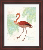 Framed 'Flamingo Tropicale II' border=