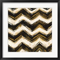 Black and Gold Geometric IV Crop Framed Print