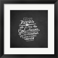 Framed Psalm 136:26, Give Thanks (Chalkboard)