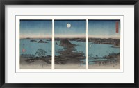 Framed Kanazawa in Moonlight, 7th month, 1857