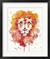 Framed Pride (Watercolor Lion)