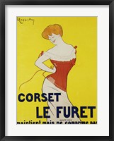 Framed Corset le Furet, 1901