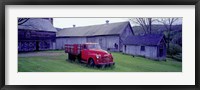 Framed Red Vintage Pickup