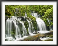 Framed Waterfall Purakaunui Falls, New Zealand