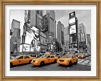 Framed Taxis in Times Square, NYC