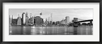 Framed Manhattan and Brooklyn Bridge, NYC 1