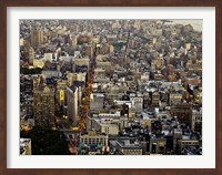 Framed Aerial View of Manhattan, NYC