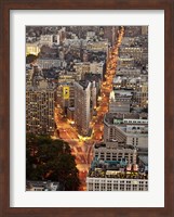 Framed Aerial View of Flatiron Building, NYC