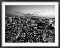 Framed Manhattan Skyline with the Empire State Building, NYC