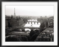 Framed Bridges over the Seine River, Paris 2