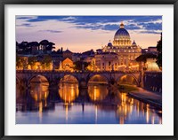 Framed Night View at St. Peter's Cathedral, Rome