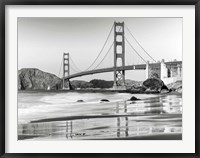 Framed Baker Beach and Golden Gate Bridge, San Francisco 2