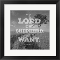 Framed Psalm 23 The Lord is My Shepherd - Field