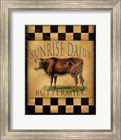 Framed 'Sunrise Dairy' border=